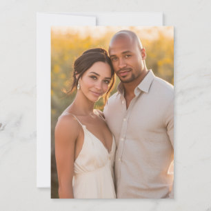 Convite Bege Romântico Natural Foto