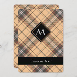 Convite Beige e Brown Tartan
