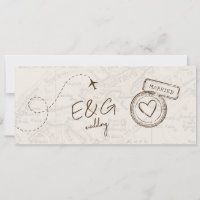 Beige Embarque Pass Destino Casamento Fiji