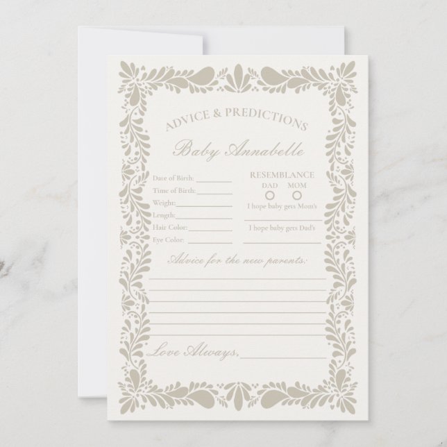 Convite Beige Talavera - Azulejo de Aconselhamento Espanho (Frente)