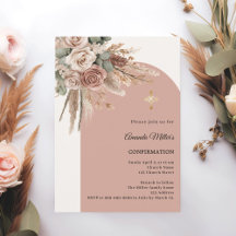Beige taupe roses pampas arch ivory Confirmation