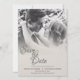 Convite Beijar casal de casamento em monocromo