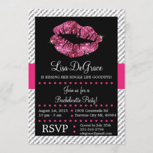 Convite Beijar Vida de Solteiro Adeus, Bachelorette, Convi
