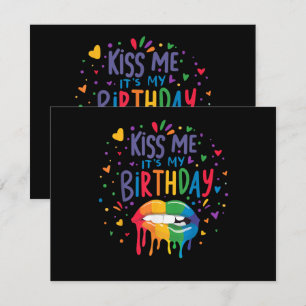 Convite Beije Me É Meu Aniversário