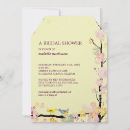 Convite Beijo de Chá de panela de Creme de Aves