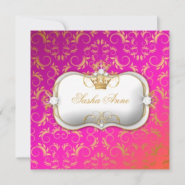 Convite Beijo selvagem dourado do por do sol de 311 Ciao (Frente)