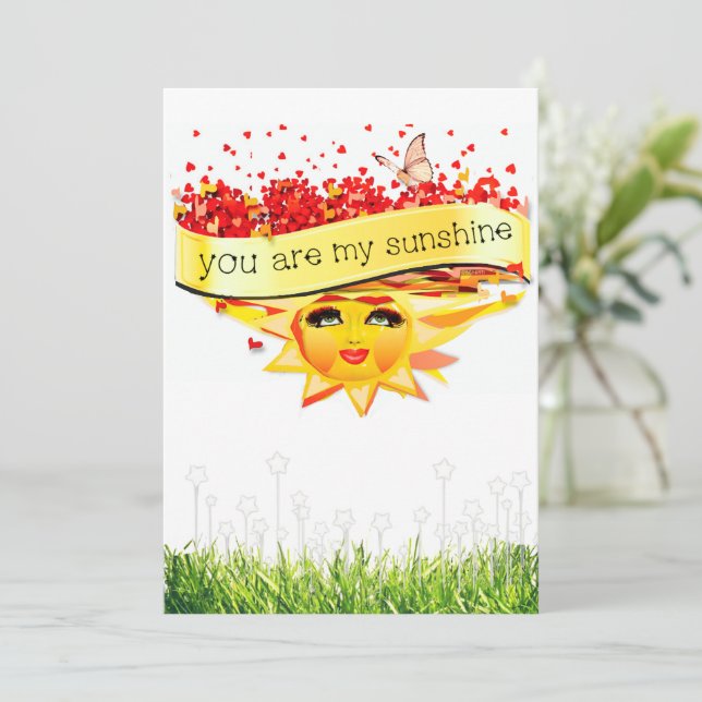 CONVITE BEIJOS SUNSHINE (Em pé/Frente)