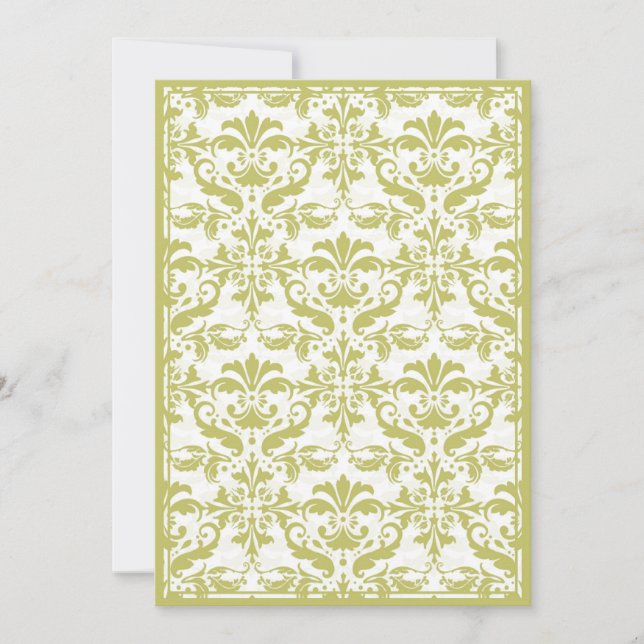 Convite Beira do damasco com quadro dobro (amarelo) (Frente)