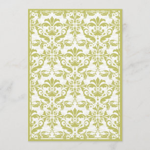 Convite Beira do damasco com quadro dobro (amarelo)