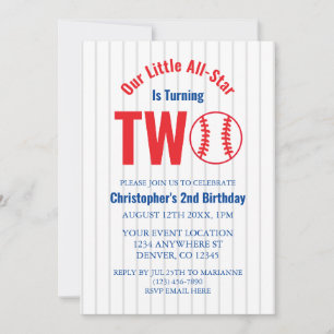 Convite Beisebol All-Star 2º Aniversário