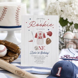 Convite Beisebol Iniciante Nome Personalizado Meninos 1º A