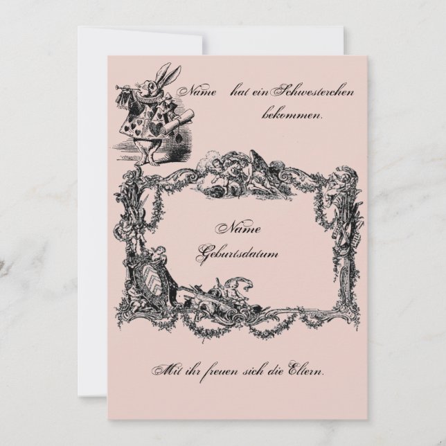 Convite Bekanntgabe zur Geburt – Geburtskarte (Frente)
