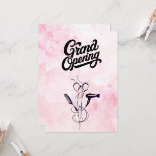 Convite Bela Cor d'Água Rosa Salão Grande Abertura