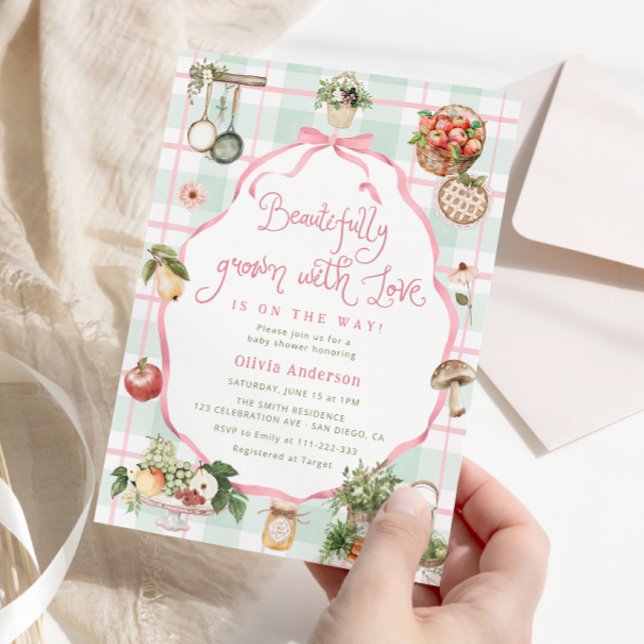 Convite Bela Criada Com Chá de fraldas De Menina De Amor (Criador carregado)