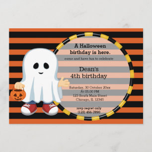 Convite Bela data de aniversário do halloween