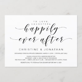 Convite Bela Elegância, Preto, Casamento Fuga