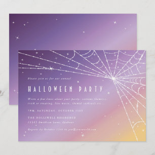 Convite Bela festa de Halloween na Web Spider