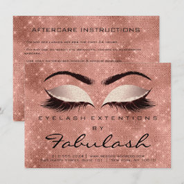 Convite Bela Lashes Extensão Após o Rosa de Instrução de C