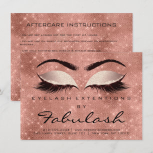 Convite Bela Lashes Extensão Após o Rosa de Instrução de C