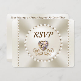 Convite Bela, Modelo de Escolha do Menu de RSVP de Casamen