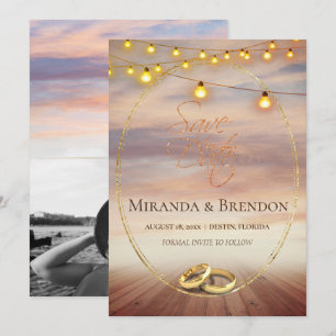 Convite Bela praia da Flórida, brilhante e sua foto eu