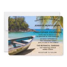 Bela Praia Tropical com Casamento Rowboat