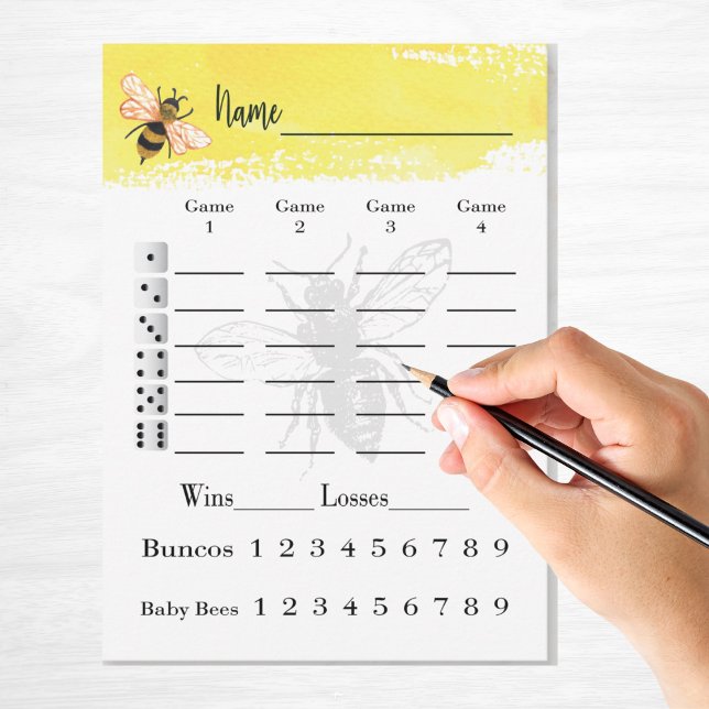 Convite Belas Folhas de Ponta de Bunco (Bunco Score Card or Score Sheet for Bunco game players.)