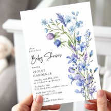Beleza Botânica Azul Festa de Bebê Flor Silvestre