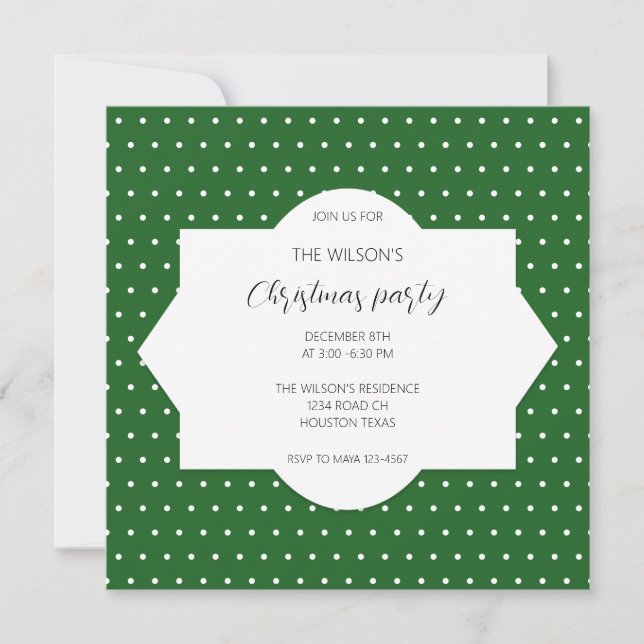 Convite Beleza do País das Festas de inverno Verdes (Frente)