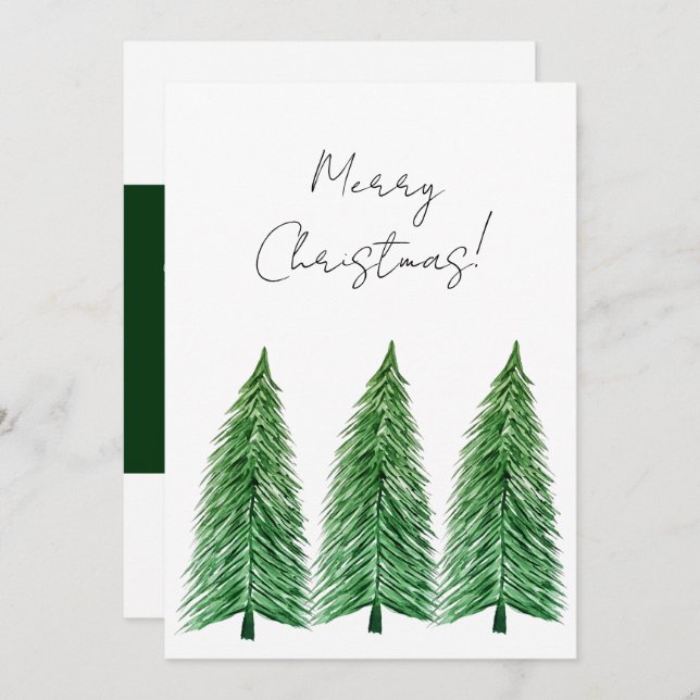 Convite Beleza moderna do país de férias de inverno (Frente/Verso)