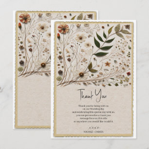 Convite Beleza Natural Botânica Flores & Folhas Casamento