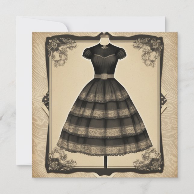 Convite Beleza Negra em Cartão: Eterno e Versátil (Frente)