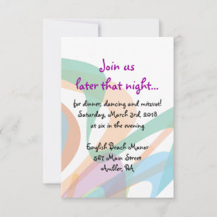 Convite Beleza no Face Bat Mitzvah Reply Card