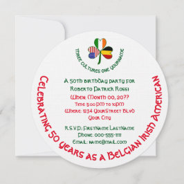 Convite Belga Irlandesa dos EUA Shamrock Personalizado Ani