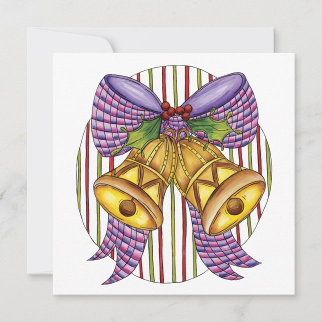 Convite Belinhos bonitos de natal com fita e Arco (Frente)