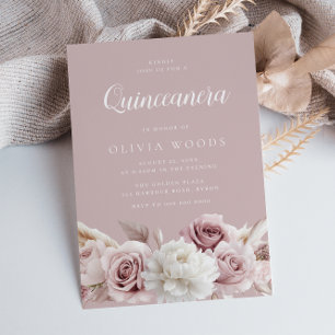 Convite Belisca e Rosa Dusty Quinceanera