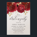 Convite Belíssima Festa de Natal de Rosas vermelhas Borgon<br><div class="desc">Belos Convites de festas de Natal Burgundy Rosas vermelhas Ver coleção correspondente em Niche e Nest Store</div>