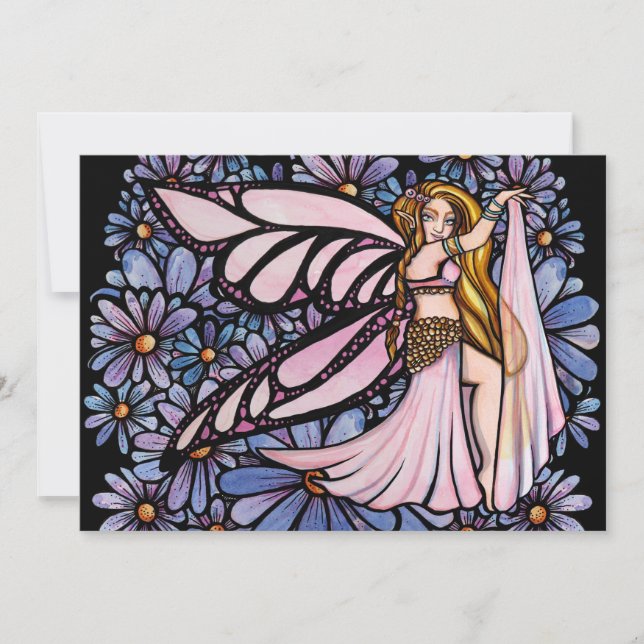 Convite Belly Dance Fairy Art Belly Dancing Fairies (Frente)