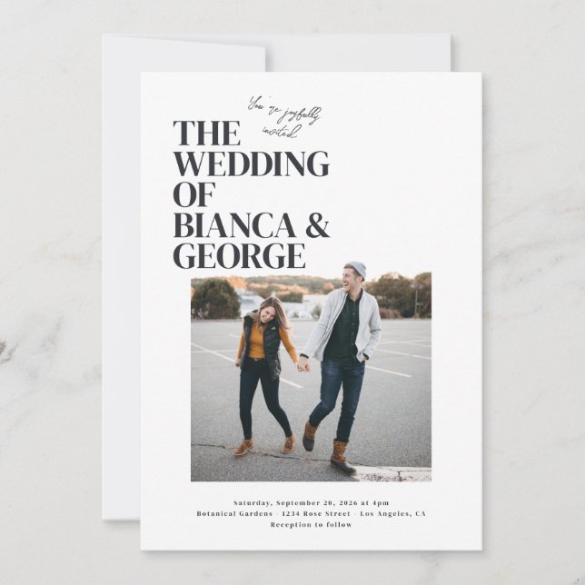 Convite Belmont Photo Wedding (Frente)