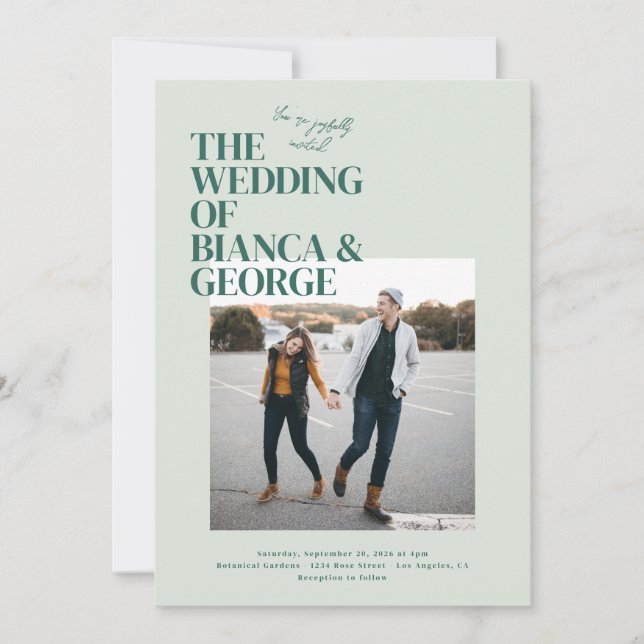 Convite Belmont Photo Wedding (Frente)