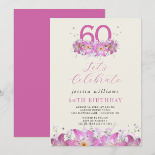 Convite Belo Aniversário da Glitter Floral