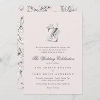 Belo Blush Floral 'Z' Monograma Escrito