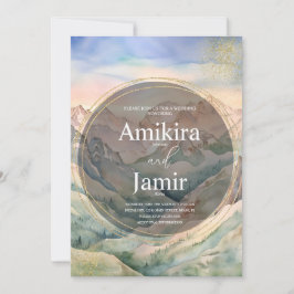 Convite Belo Casamento com Largura de Cana-de-Água-Montanh