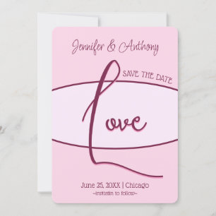 Convite Belo Casamento De Amor Rosa