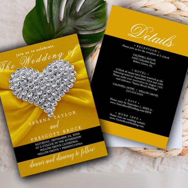 Convite Belo Casamento de Bela Caligrafia em Ouro Diamante (Criador carregado)