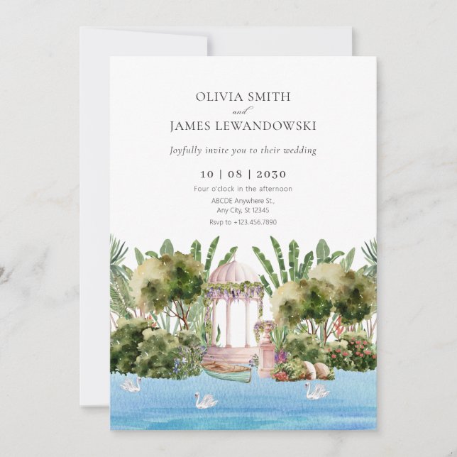 Convite Belo casamento do rio da selva (Frente)