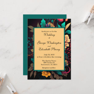 Convite Belo Casamento Floral Bright