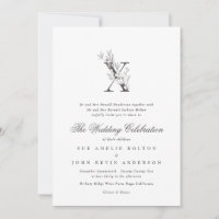 Belo Casamento Floral 'X' Monograma Descrito