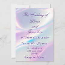 Belo casamento metálico iridescente