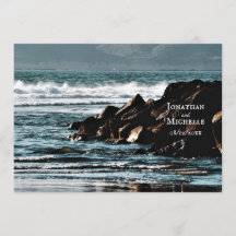 Belo Casamento Oceano, Ondas e Praia de Rocks